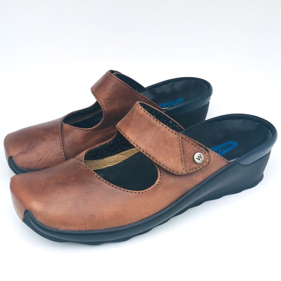 Wolky Shoes - Wolky Womens Clog Mule Mary Jane Style Cognac Sz 8